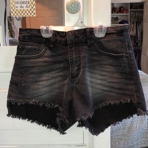 Black Denim Shorts